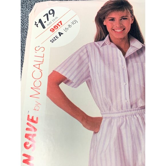 McCall's Misses Shirt Shorts Sewing Pattern sz 6-10 9517 - uncut - Picture 2 of 9